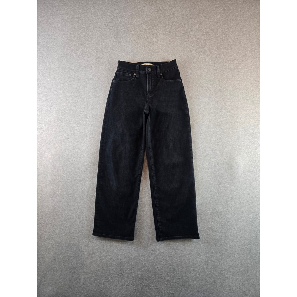 Madwell The Perfect Vintage Wide Leg Jean Women 23P Black High Rise Denim DM7541